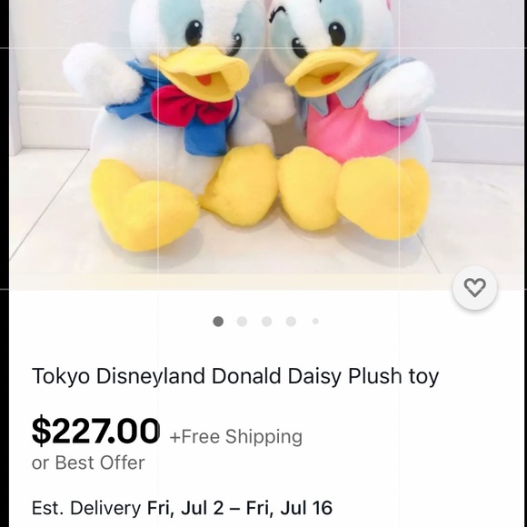 Japanese Disney Donald Daisy Duck Plush Stuffed Animals - Picture 2 of 13